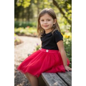 Taylor‎ Joelle Boutique Tutu Dress Kids 5 Black Red Tulle Minnie Mouse Costume